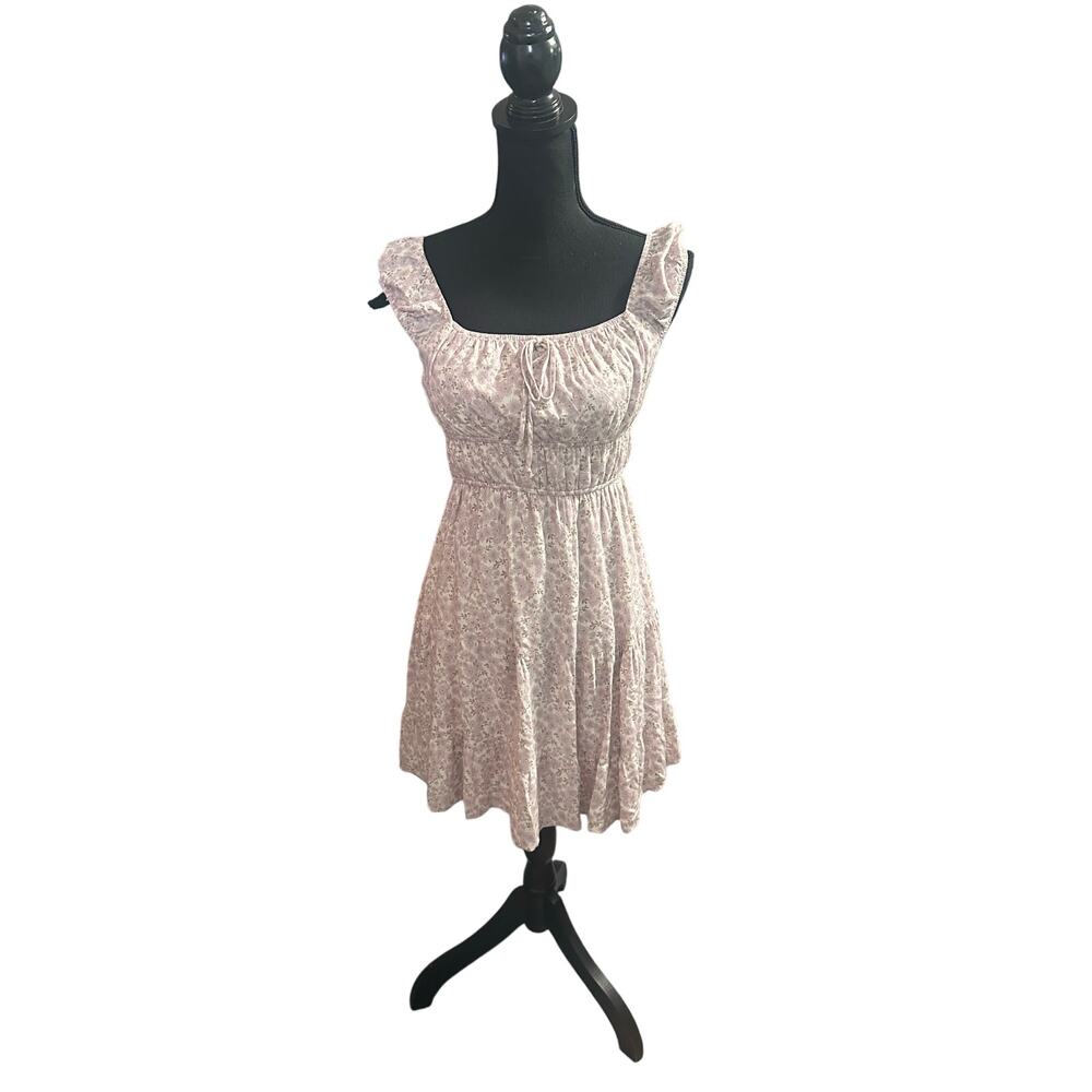 Y&I Light Floral Square Neck Mini Dress – Size S